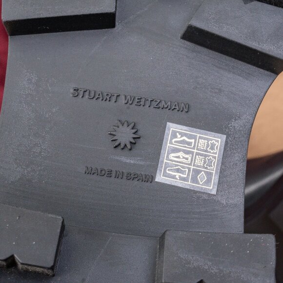 Stuart Weitzman Women Bedford Black Leather Platform Chelsea Ankle Boots sz 9 - Picture 8 of 9